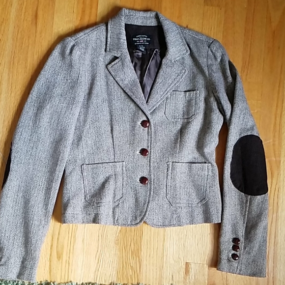 Ralph Lauren Jackets & Blazers - FINAL CALL!!! MOVING Herringbone Tweed Patterned Retro Blazer -Wooden Buttons